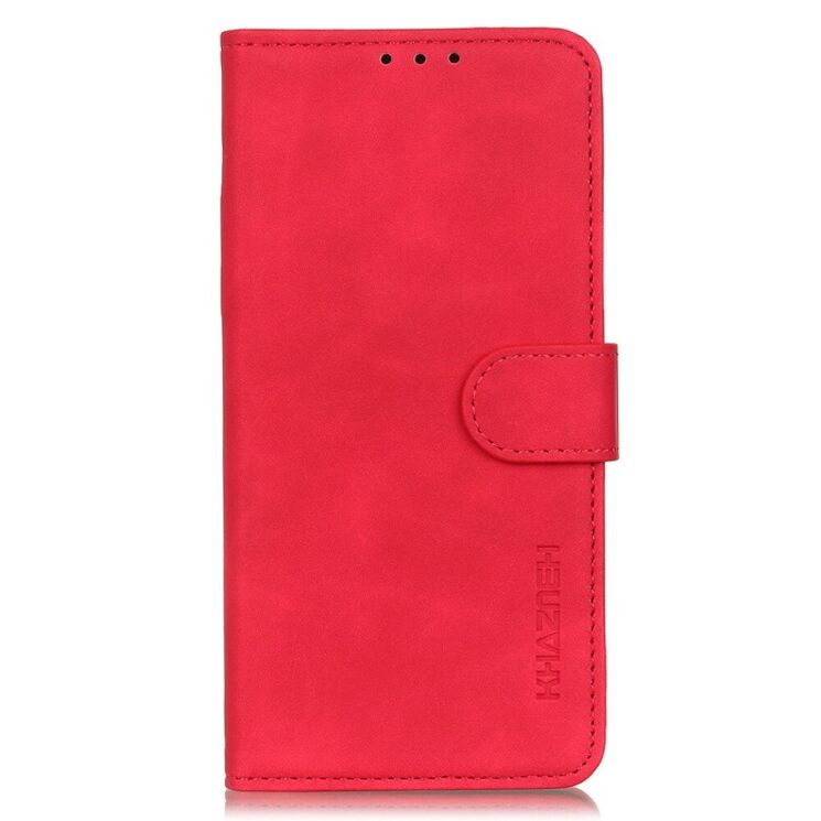Чехол-книжка KHAZNEH Retro Wallet для Motorola Edge 20 Pro - Red: фото 3 из 11