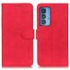 Чехол-книжка KHAZNEH Retro Wallet для Motorola Edge 20 Pro - Red (288803R). Фото 2 из 11