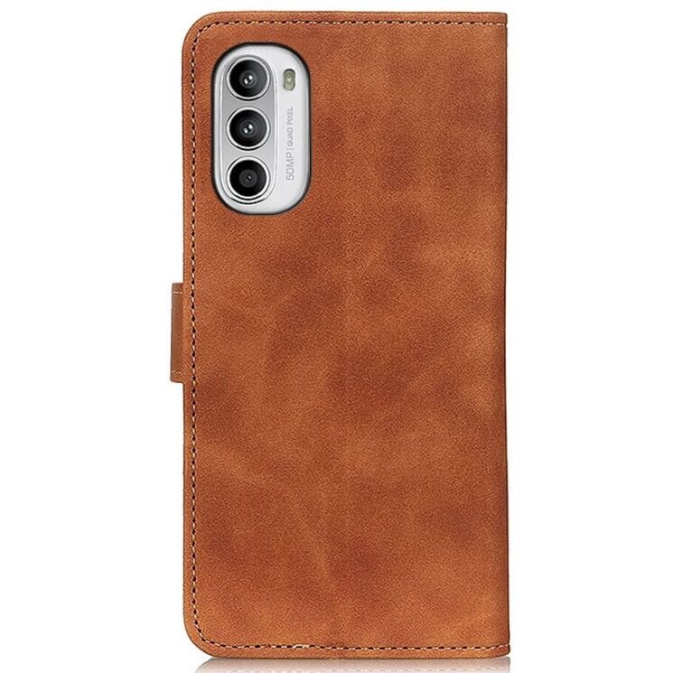Чохол-книжка KHAZNEH Retro Wallet для Motorola Moto G52 / G82 - Brown: фото 5 з 7