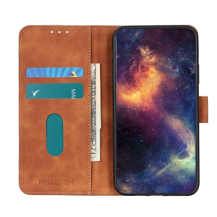 Чохол-книжка KHAZNEH Retro Wallet для Motorola Moto G52 / G82 - Brown: фото 3 з 7
