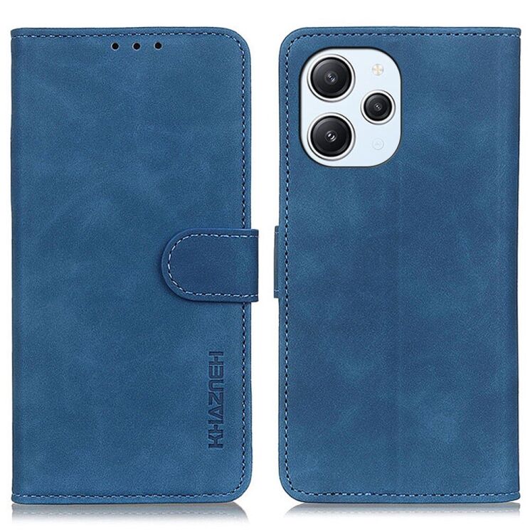 Чехол-книжка KHAZNEH Retro Wallet для Xiaomi Redmi 12 - Blue: фото 1 из 9
