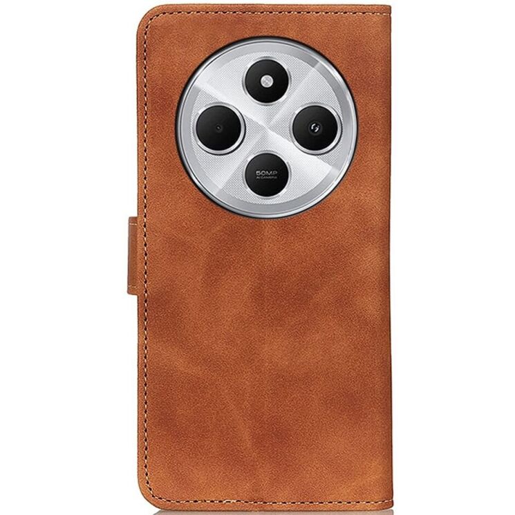 Чехол-книжка KHAZNEH Retro Wallet для Xiaomi Redmi 14C / Redmi A4 5G / Poco C75 - Brown: фото 5 из 8