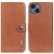 Чохол-книжка KHAZNEH Wallet Cover для Apple iPhone 15 - Brown: фото 1 з 9