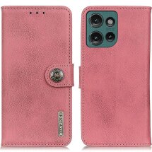 Чехол-книжка KHAZNEH Wallet Cover для Motorola Edge 50 - Pink: фото 1 из 8