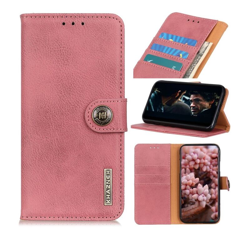 Чехол-книжка KHAZNEH Wallet Cover для Motorola Moto G100 - Pink: фото 1 из 7