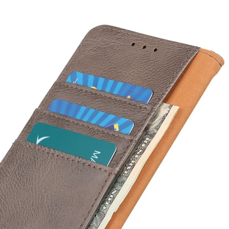 Чохол-книжка із застібкою KHAZNEH Wallet Cover для Realme 7 Pro - Grey: фото 7 з 10