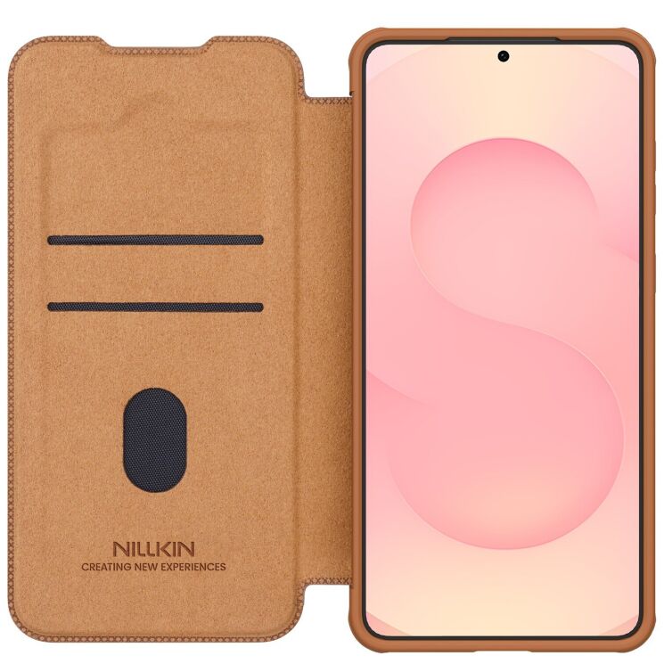 Чехол-книжка NILLKIN Qin Pro для Samsung Galaxy S25 Edge (S937) - Brown: фото 4 из 14