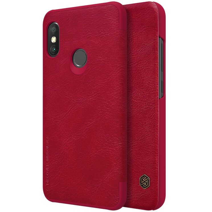 Чехол-книжка NILLKIN Qin Series для Xiaomi Redmi 6 Pro / Mi A2 Lite - Red: фото 1 из 17
