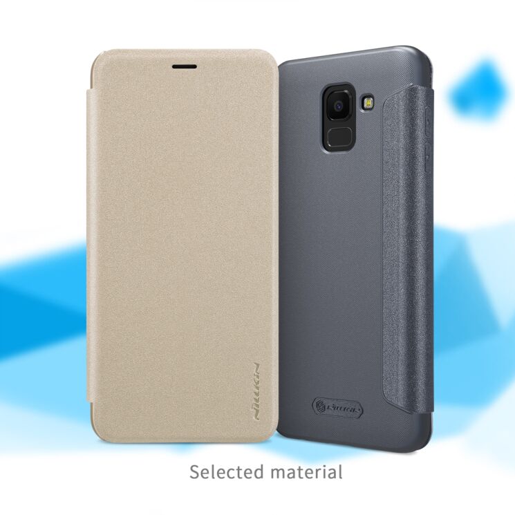 Чехол-книжка NILLKIN Sparkle Series для Samsung Galaxy J6 2018 (J600) - Black: фото 10 из 15