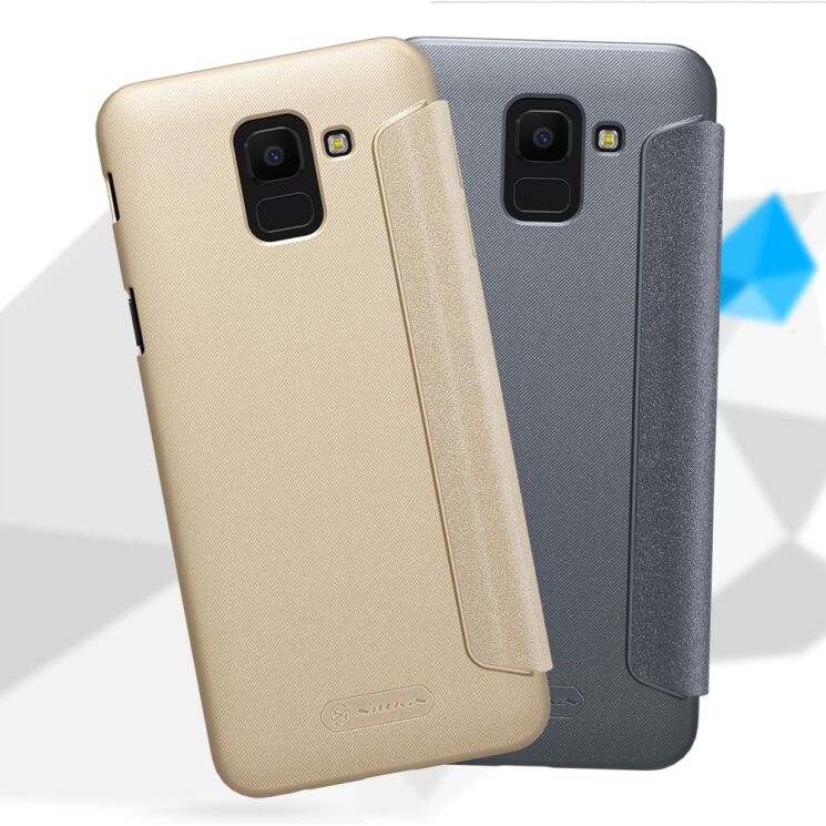 Чехол-книжка NILLKIN Sparkle Series для Samsung Galaxy J6 2018 (J600) - Black: фото 14 из 15