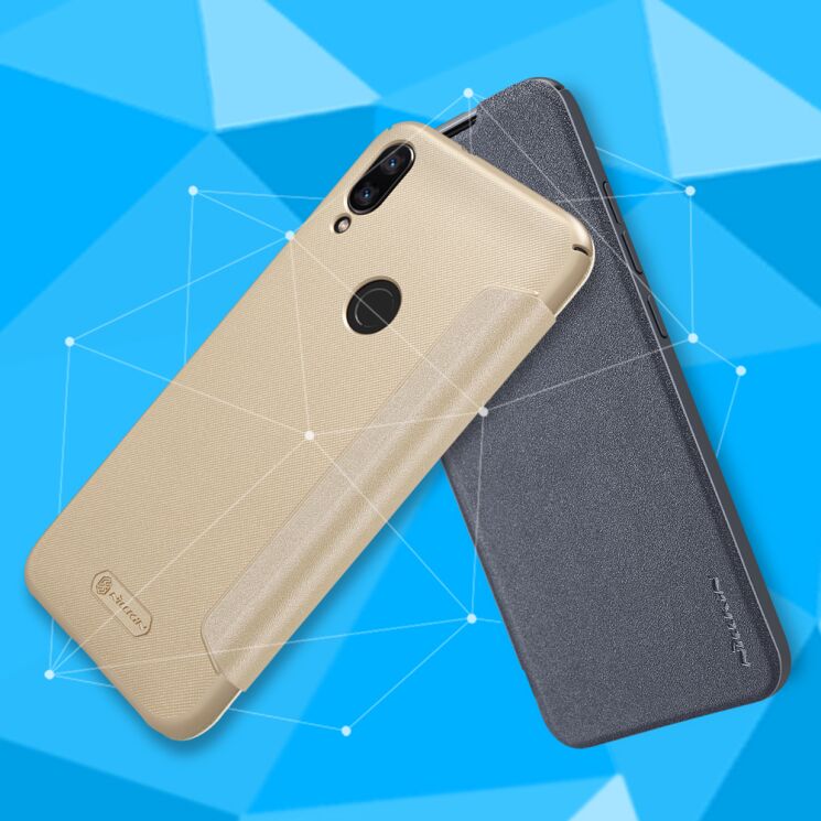Чехол-книжка NILLKIN Sparkle Series для Xiaomi Mi Play - Black: фото 5 из 14