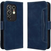 Чехол-книжка с карманами Deexe Wallet Stand для TECNO Camon 50 - Blue: фото 1 из 15