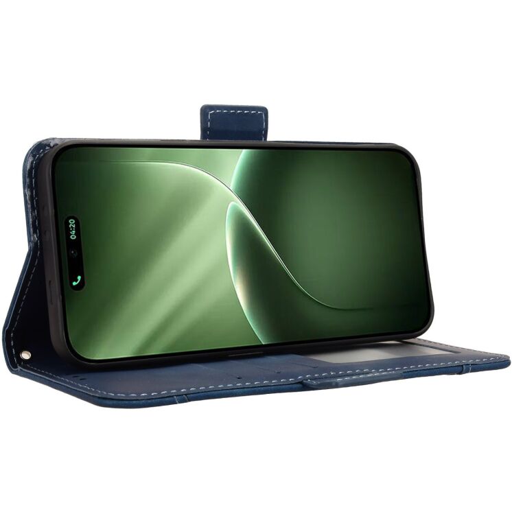 Чехол-книжка с карманами Deexe Wallet Stand для TECNO Camon 50 - Blue: фото 6 из 15