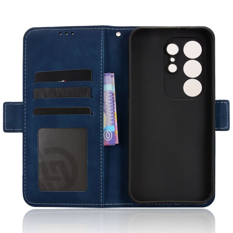 Чехол-книжка с карманами Deexe Wallet Stand для TECNO Camon 50 - Blue: фото 4 из 15