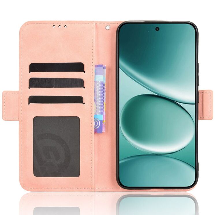 Чехол-книжка с карманами Deexe Wallet Stand для Xiaomi Redmi Note 15 Pro Plus / Poco M8 Pro 5G - Pink: фото 5 из 17