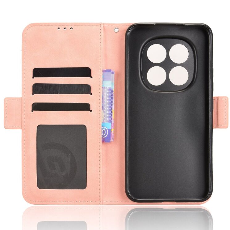 Чехол-книжка с карманами Deexe Wallet Stand для Xiaomi Redmi Note 15 Pro Plus / Poco M8 Pro 5G - Pink: фото 4 из 17