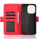 Чехол-книжка с карманами Deexe Wallet Stand для Xiaomi Redmi Note 17 Pro - Red (429505R). Фото 4 из 17