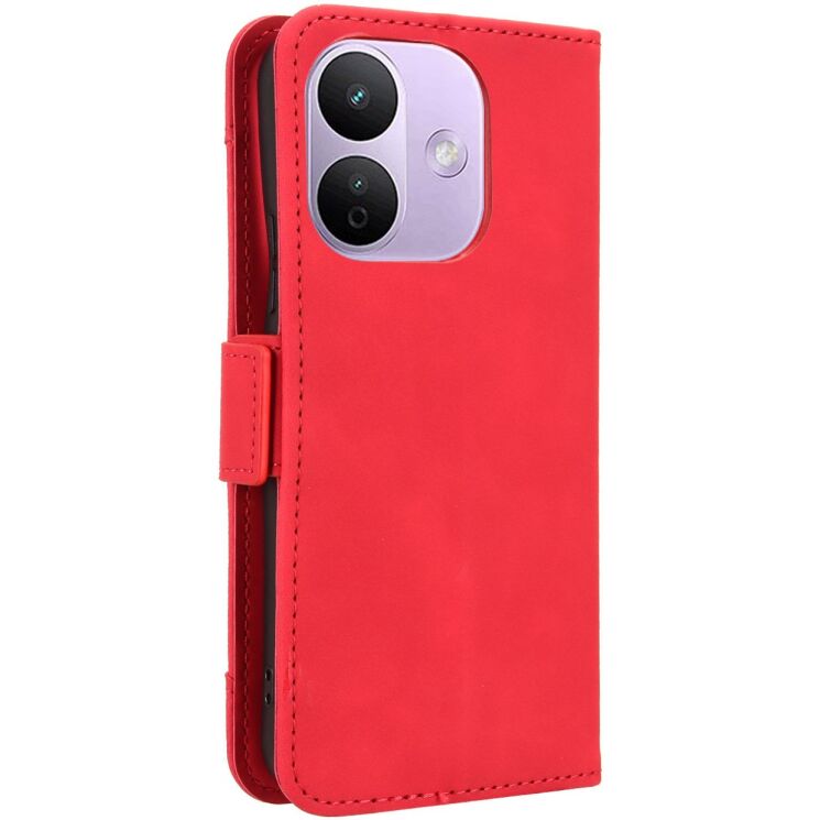 Чехол-книжка с карманами Deexe Wallet Stand для Xiaomi Redmi Note 17 Pro - Red: фото 7 из 17