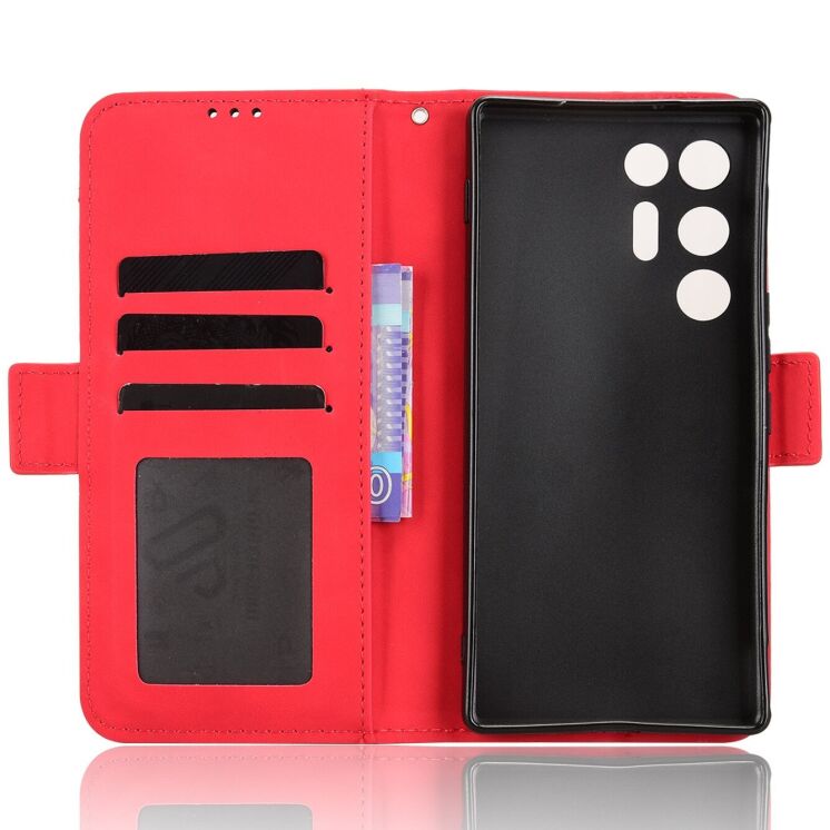 Чохол-книжка з кишеньками Deexe Wallet Stand для ZTE Nubia Red Magic 11 Air - Red (423107R) Чохол-книжка з кишеньками Deexe Wallet Stand для ZTE Nubia Red Magic 11 Air - Red: фото 3 з 16