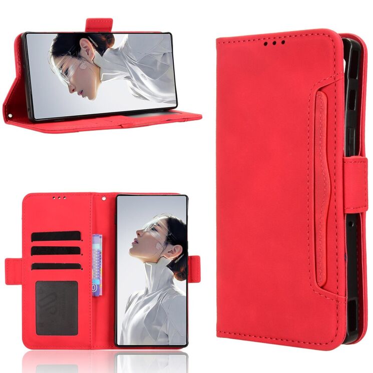 Чохол-книжка з кишеньками Deexe Wallet Stand для ZTE Nubia Red Magic 11 Air - Red (423107R) Чохол-книжка з кишеньками Deexe Wallet Stand для ZTE Nubia Red Magic 11 Air - Red: фото 7 з 16