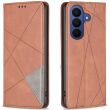 Чехол-книжка с карманами UniCase Geometric Pattern для Samsung Galaxy S26 Plus - Brown (404307Z)