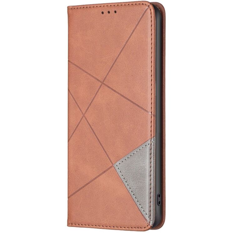 Чехол-книжка с карманами UniCase Geometric Pattern для Samsung Galaxy S26 Plus - Brown: фото 2 из 10