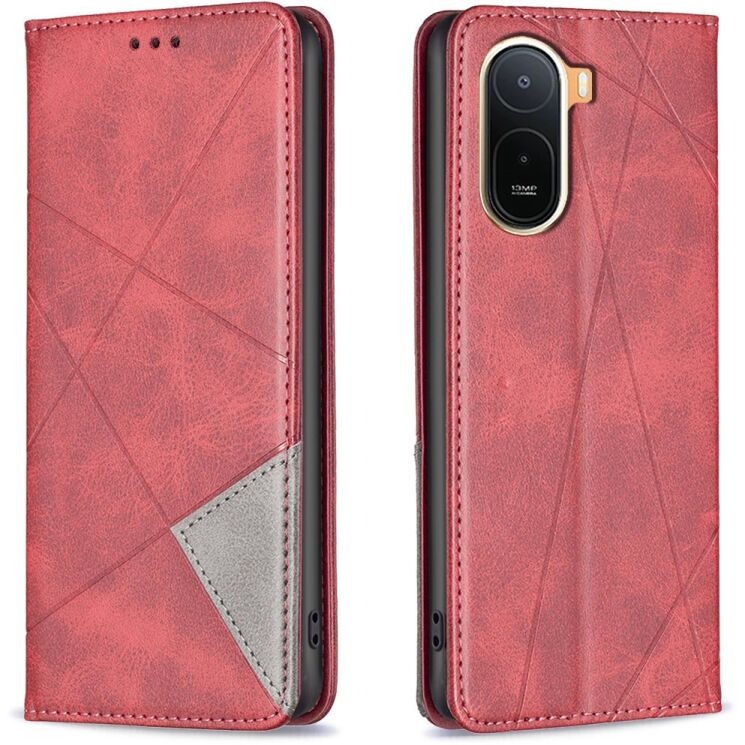 Чехол-книжка с карманами UniCase Geometric Pattern для Xiaomi Redmi A7 Pro - Red: фото 1 из 10