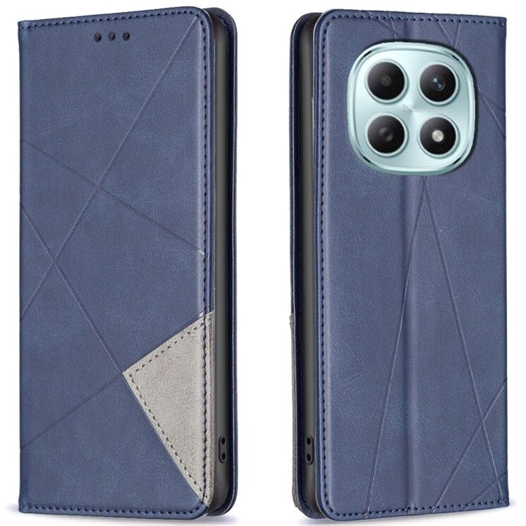 Чехол-книжка с карманами UniCase Geometric Pattern для Xiaomi Redmi Note 15 (4G/5G) / Poco M8 - Blue: фото 1 из 10