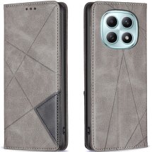 Чехол-книжка с карманами UniCase Geometric Pattern для Xiaomi Redmi Note 15 Pro 5G - Grey: фото 1 из 10
