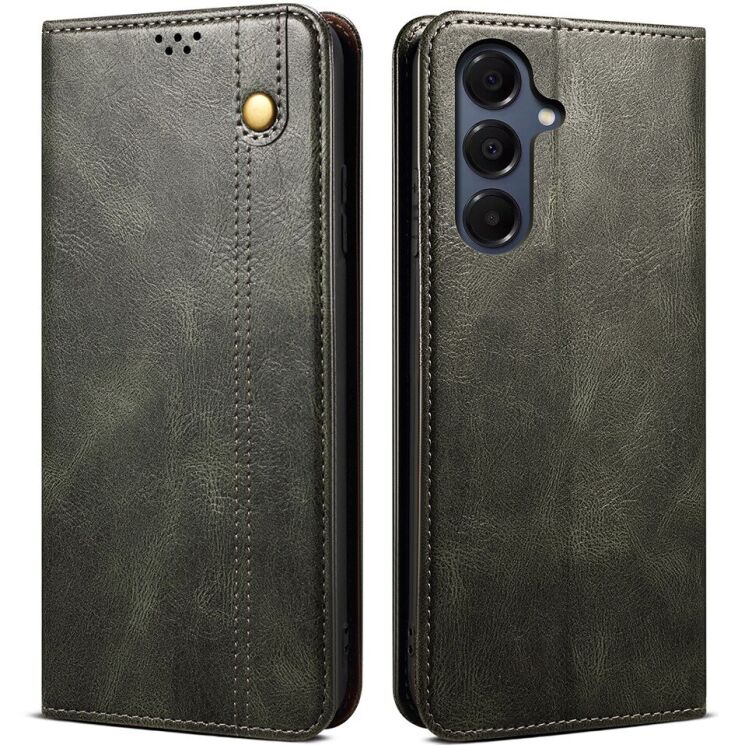 Чохол-книжка з кишеньками UniCase Leather Wallet для Samsung Galaxy S26 (S942) - Green: фото 1 з 8