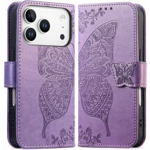 Чохол-книжка з малюнком UniCase Butterfly Pattern для iPhone 18 Pro / 17 Pro - Light Purple: фото 1 з 9
