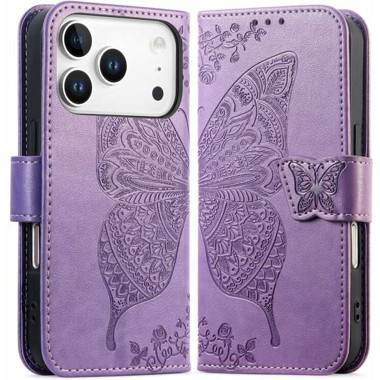 Чохол-книжка з малюнком UniCase Butterfly Pattern для iPhone 18 Pro / 17 Pro - Light Purple (423624LV) Чохол-книжка з малюнком UniCase Butterfly Pattern для iPhone 18 Pro / 17 Pro - Light Purple: фото 1 з 9