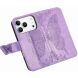 Чохол-книжка з малюнком UniCase Butterfly Pattern для iPhone 18 Pro / 17 Pro - Light Purple (423624LV). Фото 4 з 9