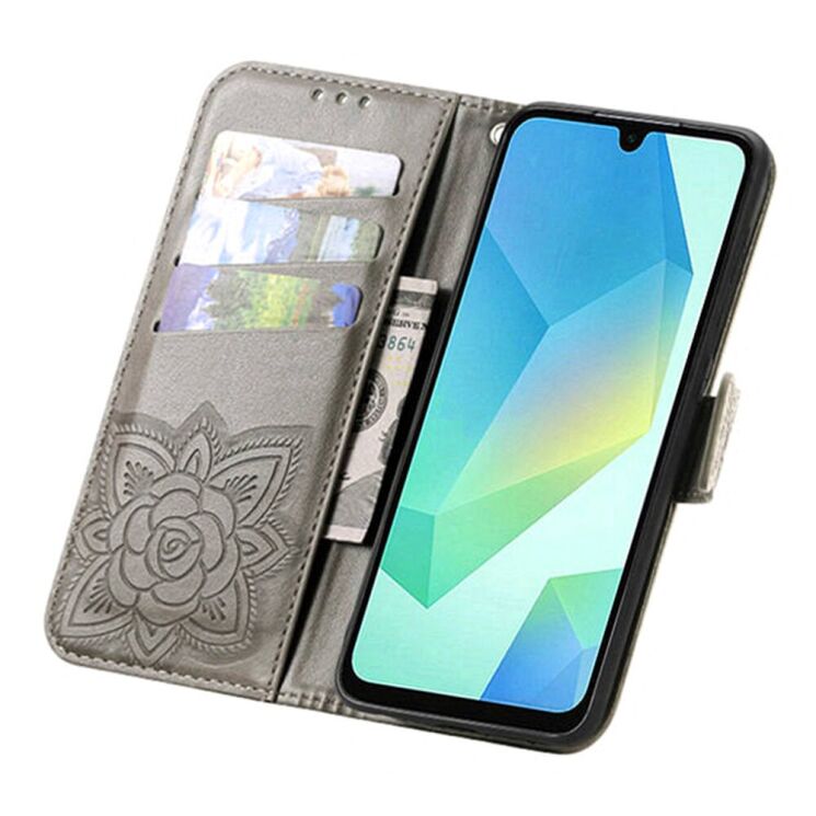 Чохол-книжка з малюнком UniCase Butterfly Pattern для Samsung Galaxy A57 (A576) - Grey: фото 2 з 10