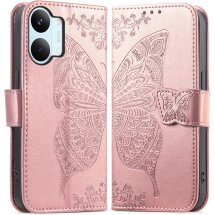 Чехол-книжка с рисунком UniCase Butterfly Pattern для Xiaomi Poco X8 Pro Max - Rose Gold: фото 1 из 10