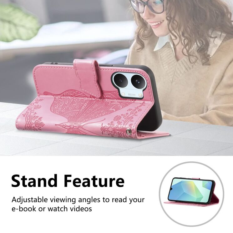 Чехол-книжка с рисунком UniCase Butterfly Pattern для Xiaomi Poco X8 Pro Max - Light Purple: фото 9 из 10