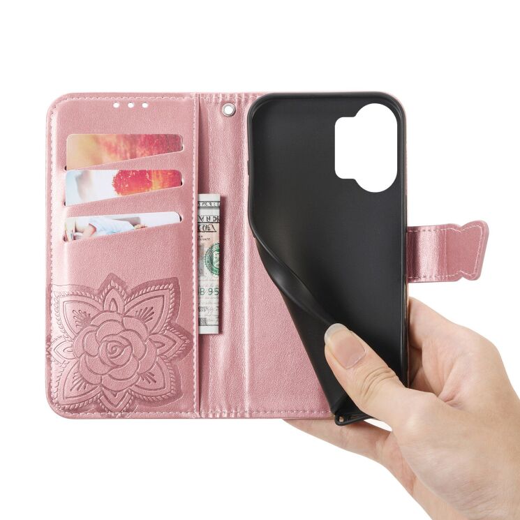 Чехол-книжка с рисунком UniCase Butterfly Pattern для Xiaomi Poco X8 Pro Max - Light Purple: фото 7 из 10