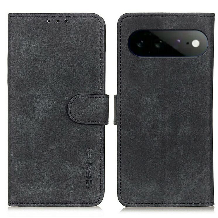 Чехол-книжка с застежкой KHAZNEH Retro Wallet для Google Pixel 11 Pro XL - Black: фото 1 из 8