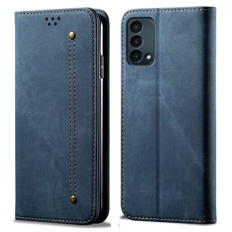 Чехол-книжка UniCase Jeans Wallet для OnePlus Nord N200 - Blue: фото 2 из 13