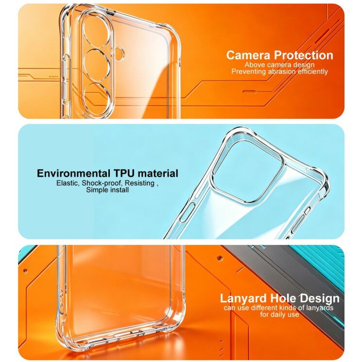 Чехол с усиленными углами IMAK Airbag MAX Case для Samsung Galaxy S26 FE - Transparent: фото 7 из 9