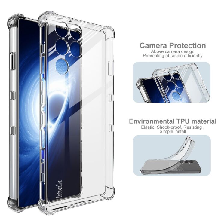 Чехол с усиленными углами IMAK Airbag MAX Case для ZTE Nubia Red Magic 11 Pro - Transparent: фото 4 из 7