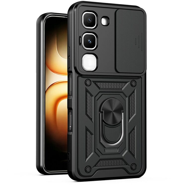 Чохол із захистом камери Deexe Armor Shield для Infinix Hot 70 Pro - Black (331104B) Чохол із захистом камери Deexe Armor Shield для Infinix Hot 70 Pro - Black: фото 1 з 9