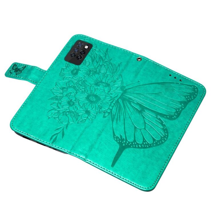 Чехол-книжка с рисунком UniCase Butterfly Pattern для Infinix Note 10 Pro (X695C) - Green: фото 8 из 10