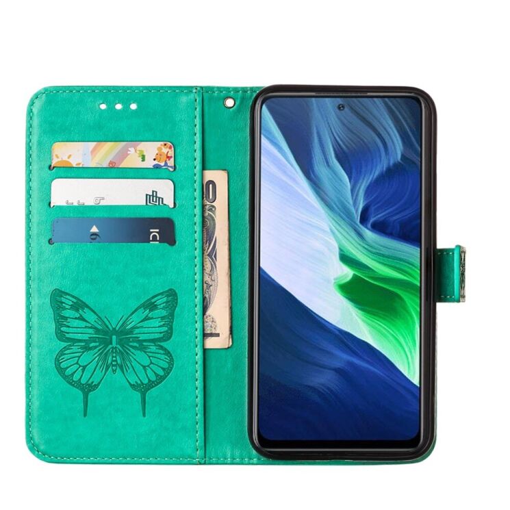 Чехол-книжка с рисунком UniCase Butterfly Pattern для Infinix Note 10 Pro (X695C) - Green: фото 6 из 10