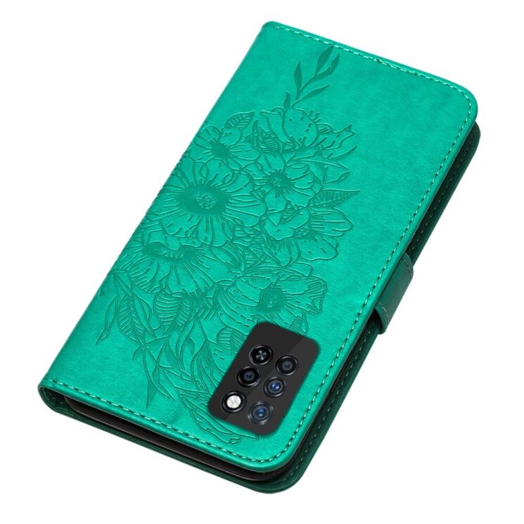 Чехол-книжка с рисунком UniCase Butterfly Pattern для Infinix Note 10 Pro (X695C) - Green: фото 7 из 10