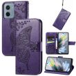 Чехол UniCase Butterfly Pattern для Motorola Moto G05 - Dark Purple (372731DV)