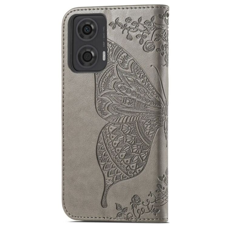 Чехол UniCase Butterfly Pattern для Motorola Moto G24 / G04 / G04s / E14 - Grey: фото 5 из 8