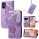 Чехол UniCase Butterfly Pattern для Motorola Moto G85 - Light Purple (357030LV). Фото 4 из 6