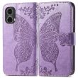 Чехол UniCase Butterfly Pattern для Motorola Moto G85 - Light Purple (357030LV)