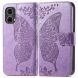 Чехол UniCase Butterfly Pattern для Motorola Moto G85 - Light Purple (357030LV). Фото 1 из 6
